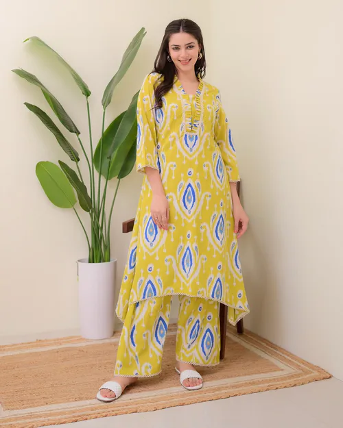 Ikat Motif Co-ord (Yellow)